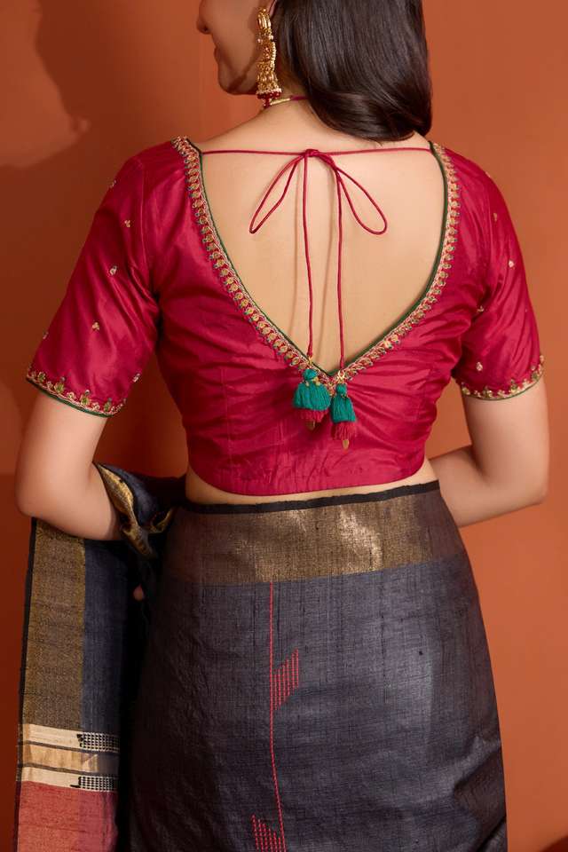 Pink Pure Silk Sequin Blouse thumbnail image number null