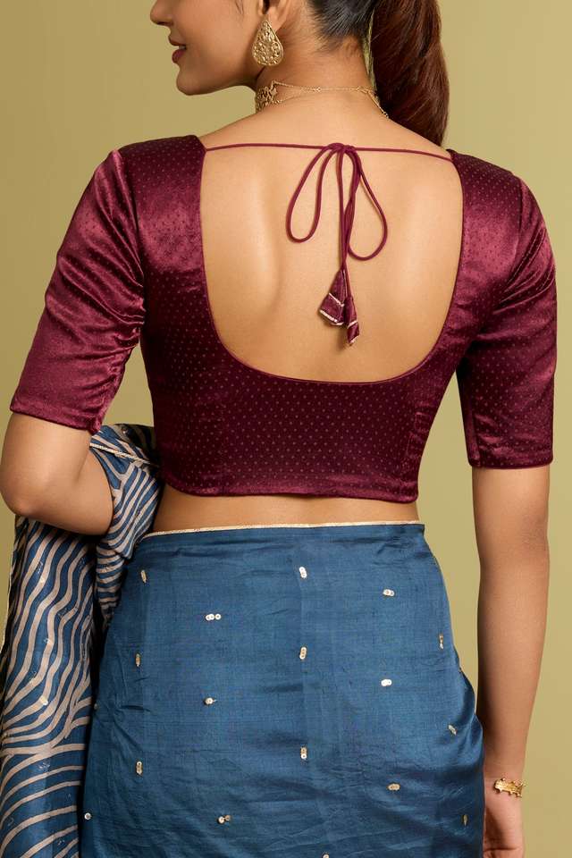 Dark Pink Woven Cotton Viscose Blouse thumbnail image number null