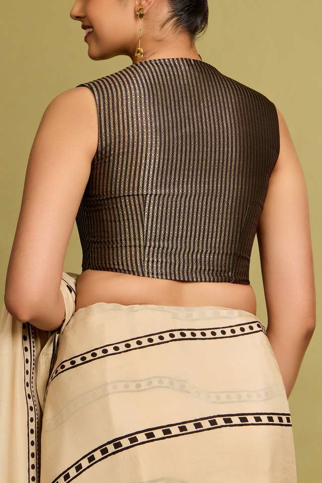 Black Viscose Brocade Blouse thumbnail image number null