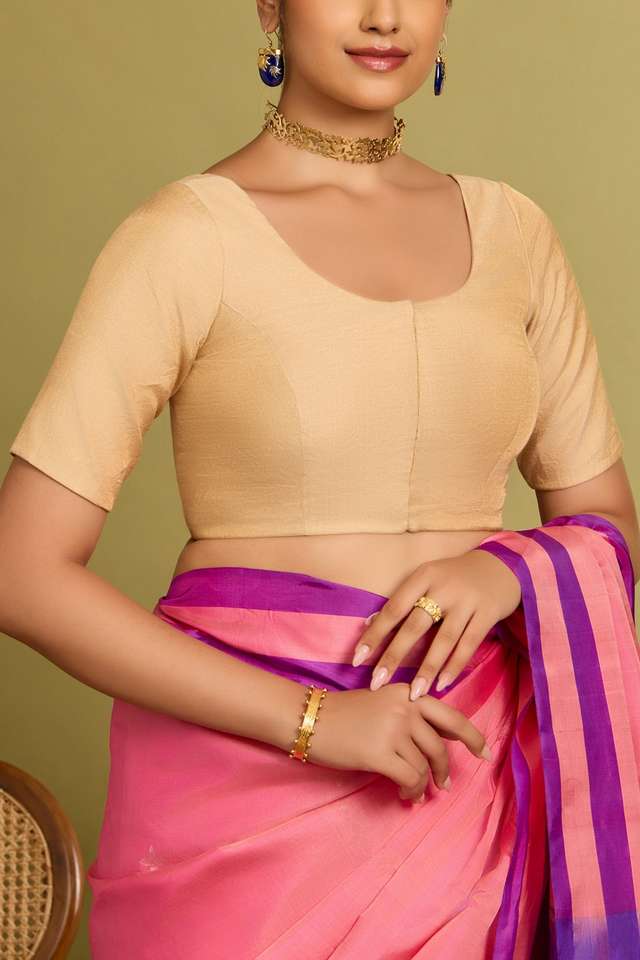Light Gold Woven Viscose Blouse thumbnail image number null