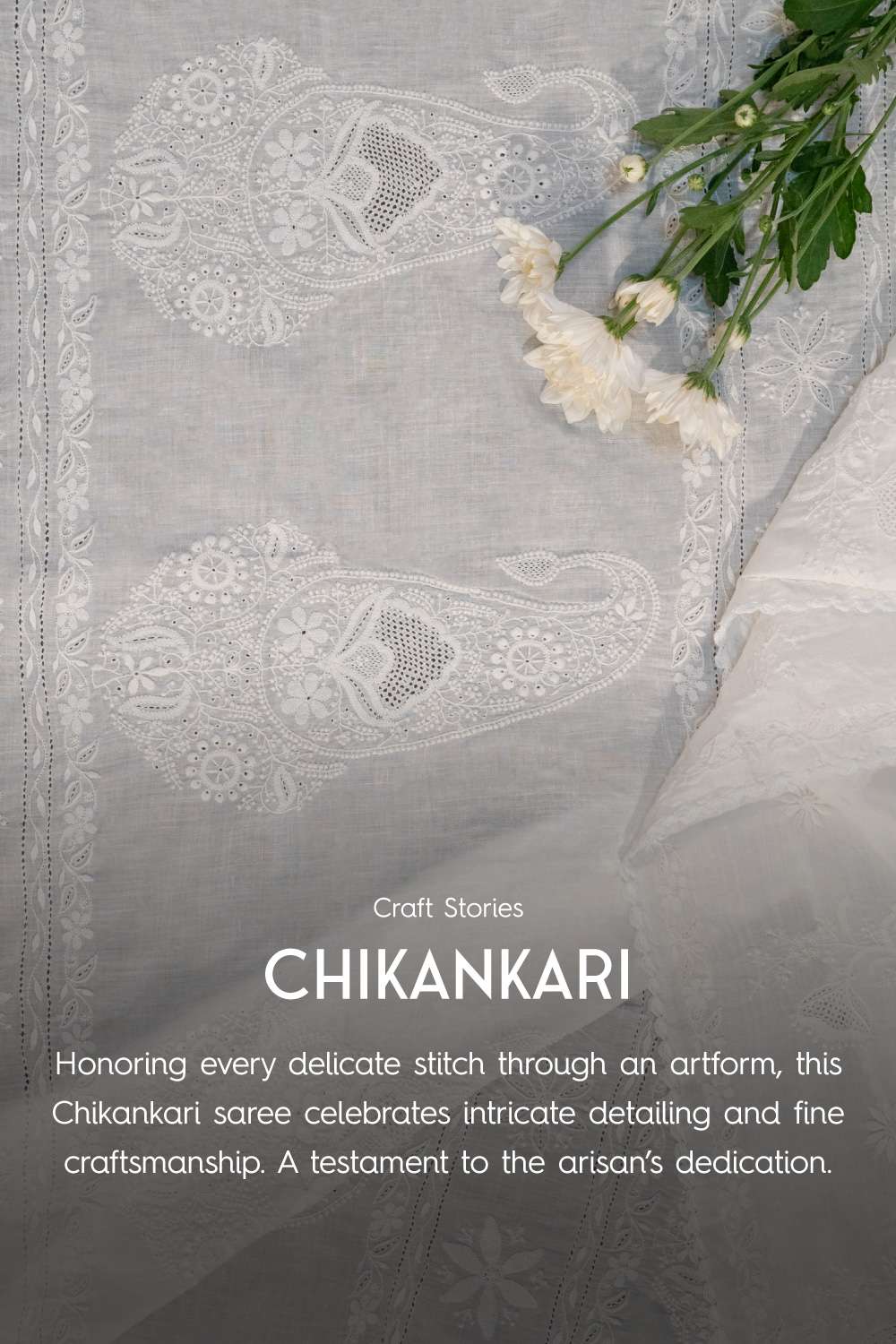 Light Pink Pure Silk Cotton Chikankari Saree image number null