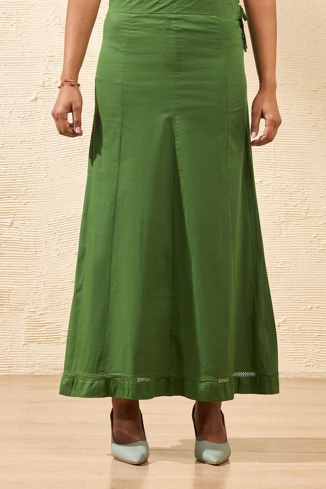 Dark Green Woven Cotton Lycra Inskirt thumbnail image number null