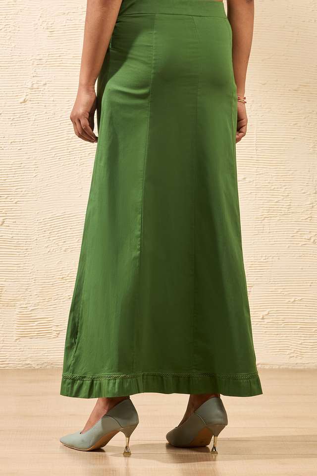 Dark Green Woven Cotton Lycra Inskirt thumbnail image number null