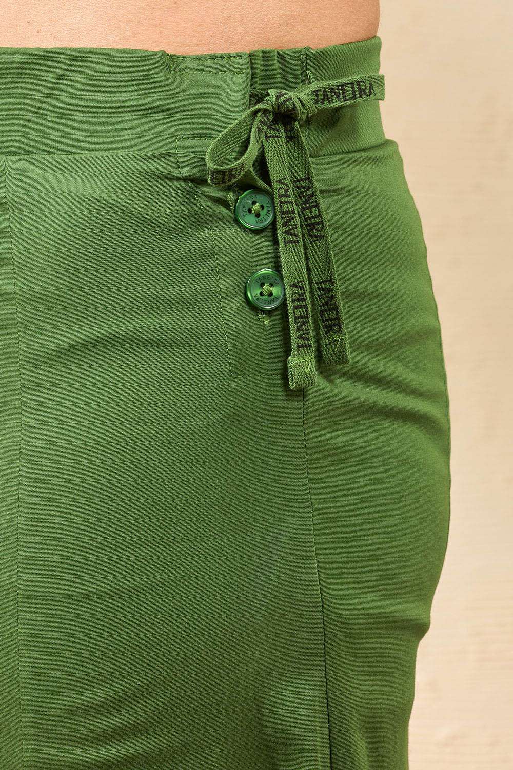 Dark Green Woven Cotton Lycra Inskirt image number null
