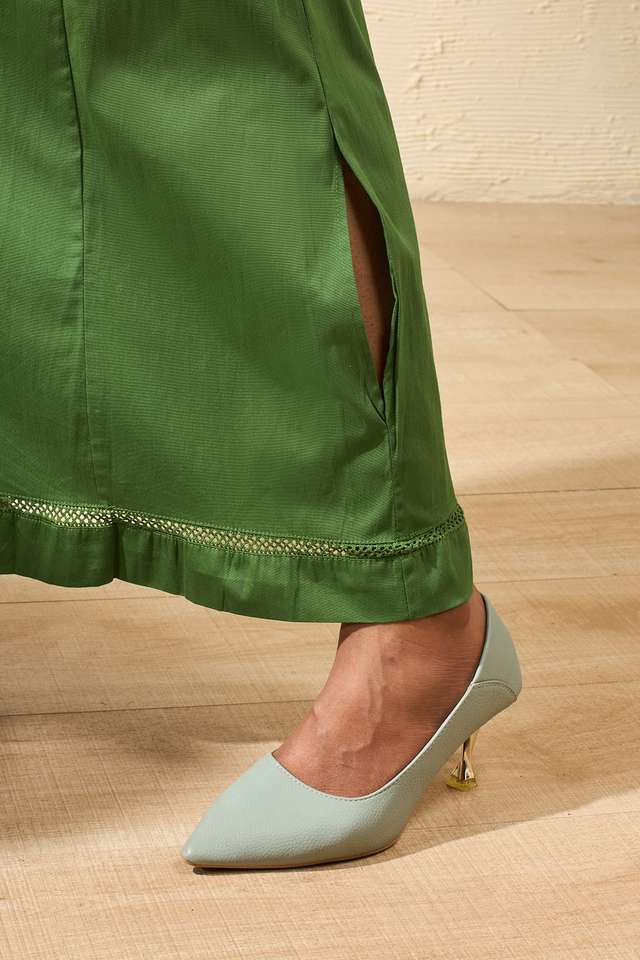 Dark Green Woven Cotton Lycra Inskirt thumbnail image number null
