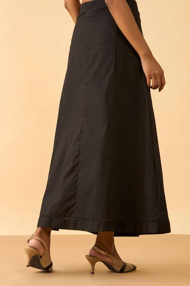 Black Woven Cotton Lycra Inskirt thumbnail image number null