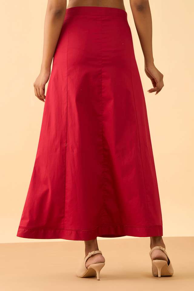 Dark Red Woven Cotton Lycra Inskirt thumbnail image number null