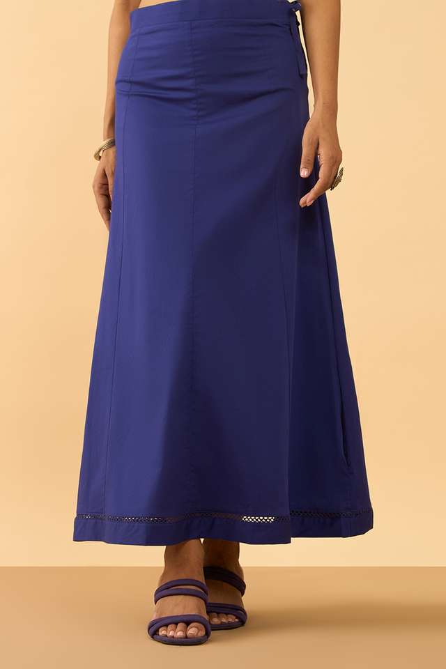 Blue Woven Cotton Lycra Inskirt thumbnail image number null