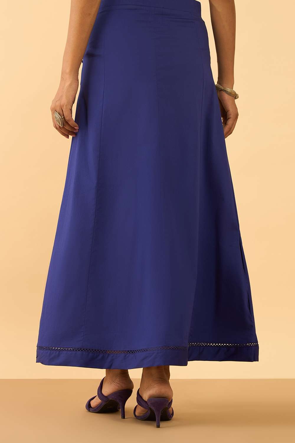 Blue Woven Cotton Lycra Inskirt image number null