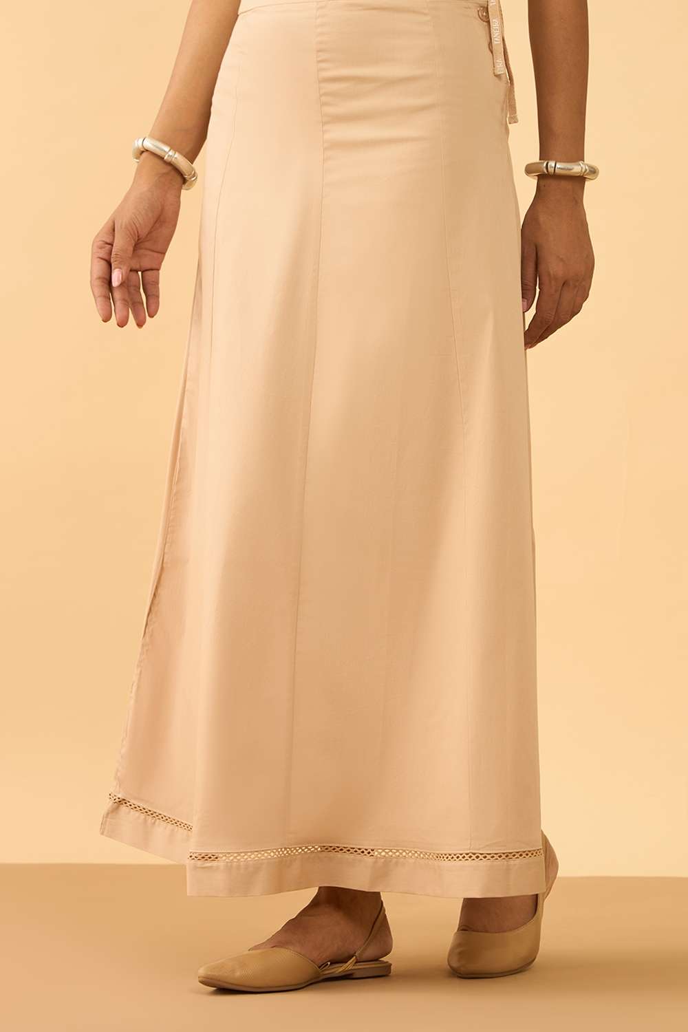 Beige Woven Cotton Lycra Inskirt image number null