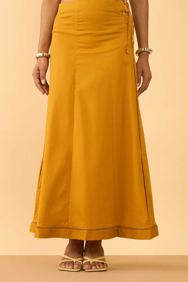 Dark Yellow Woven Cotton Lycra Inskirt thumbnail image number null