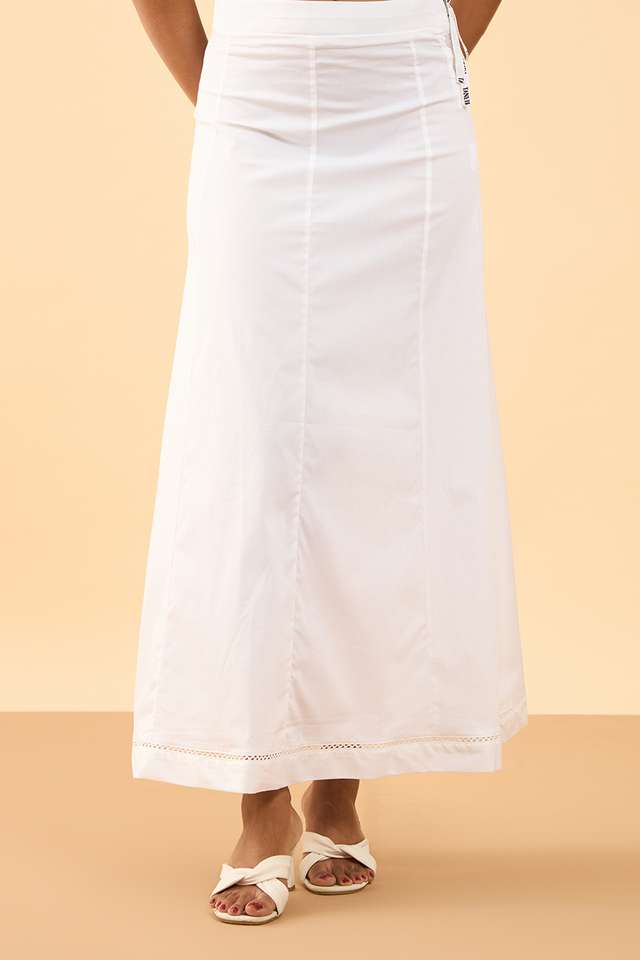 White Woven Cotton Lycra Inskirt thumbnail image number null