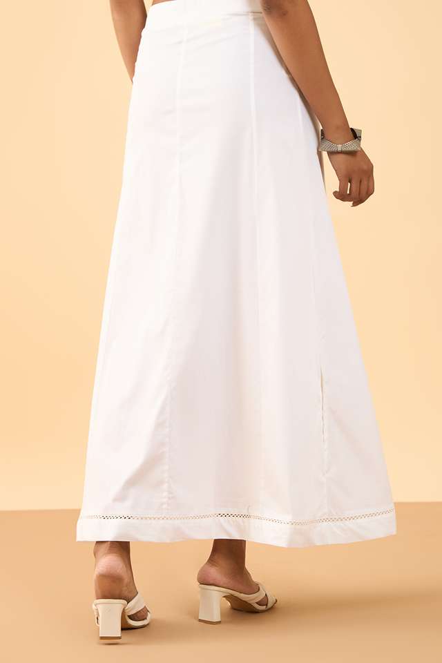 White Woven Cotton Lycra Inskirt thumbnail image number null