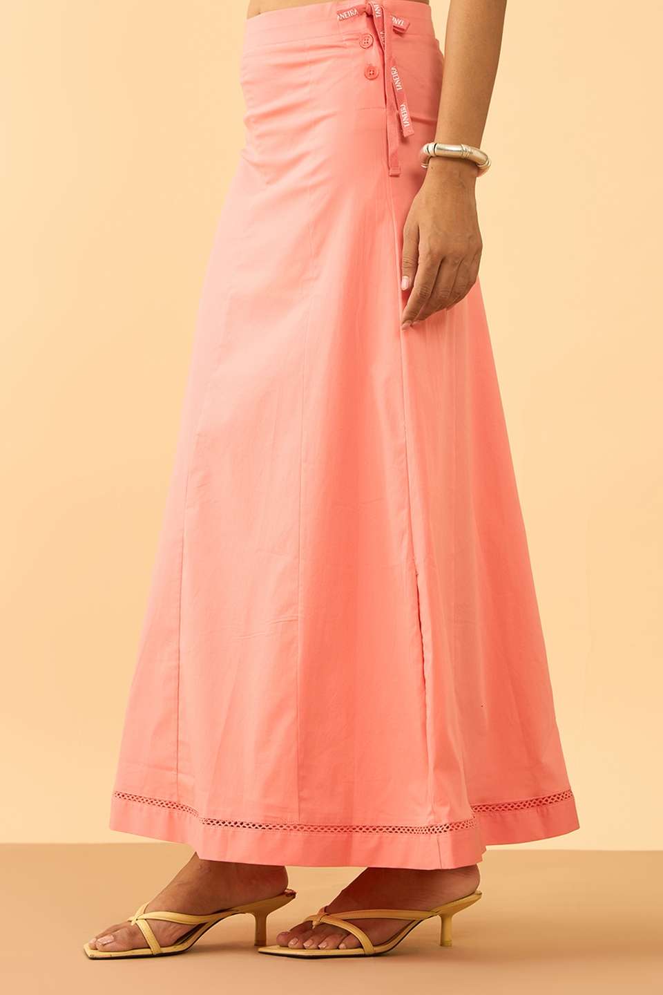 Peach Woven Cotton Lycra Inskirt