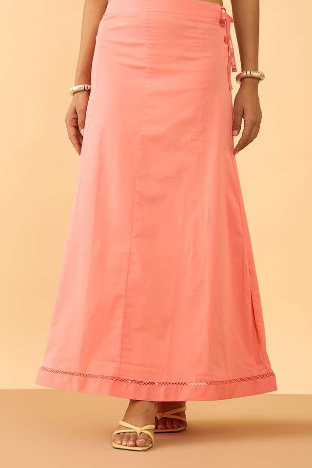 Peach Woven Cotton Lycra Inskirt thumbnail image number null