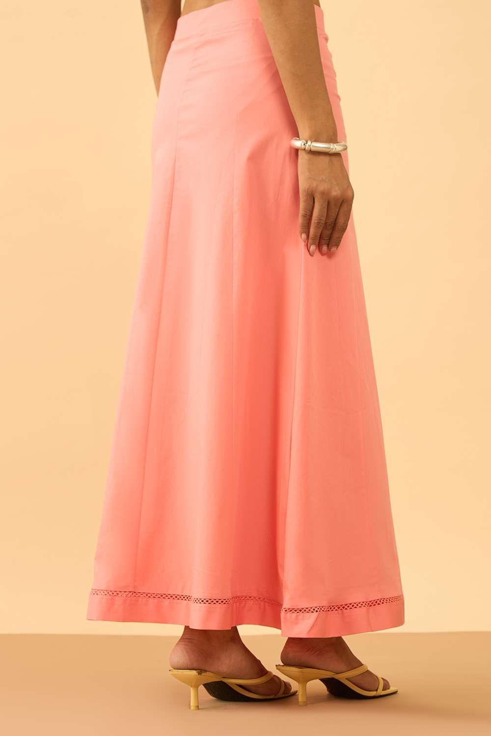 Peach Woven Cotton Lycra Inskirt image number null