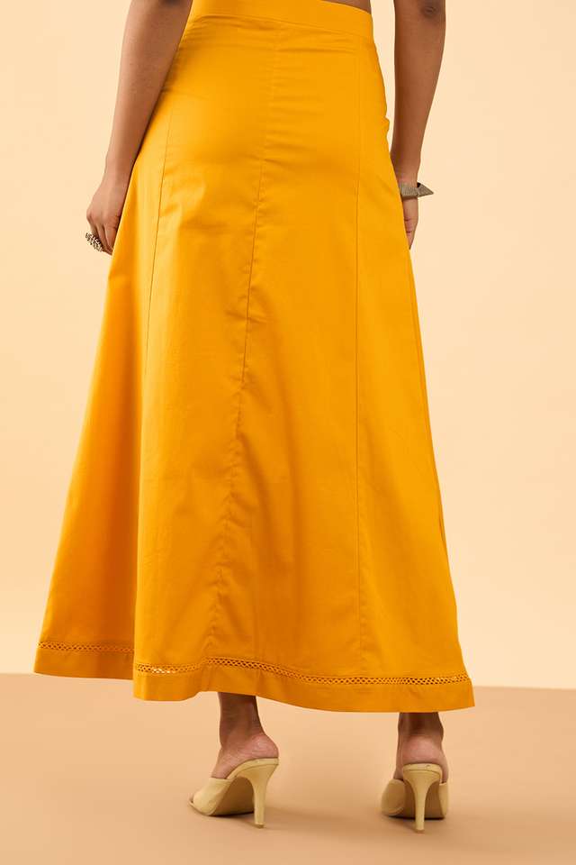Yellow Woven Cotton Lycra Inskirt thumbnail image number null