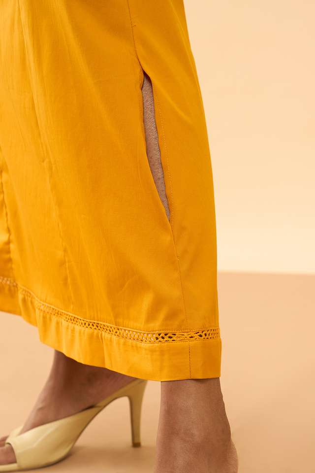 Yellow Woven Cotton Lycra Inskirt thumbnail image number null