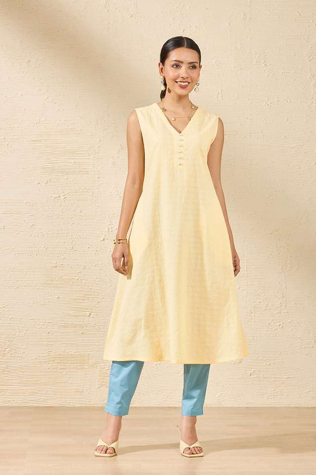 Light Blue Pure Cotton Marble Printed Kurta Set thumbnail image number null