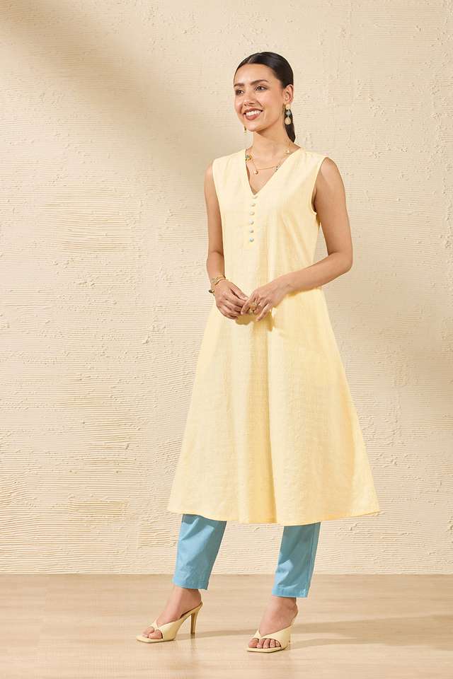 Light Blue Pure Cotton Marble Printed Kurta Set thumbnail image number null