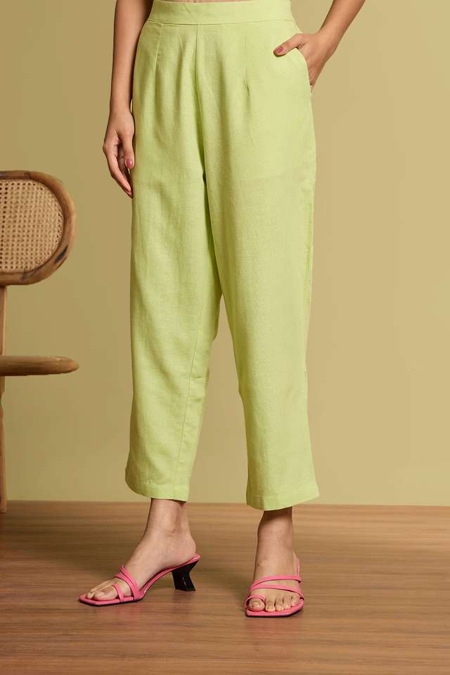 Light Green Pure Cotton Embroidered Kurta Set thumbnail image number null