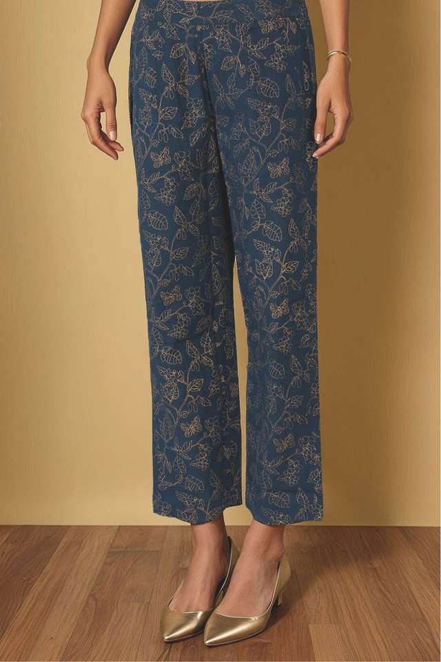 Dark Blue Pure Cotton Embroidered Kurta Set thumbnail image number null