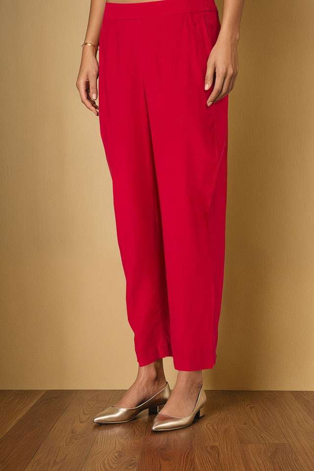 Red Viscose Embroidered Kurta Set thumbnail image number null