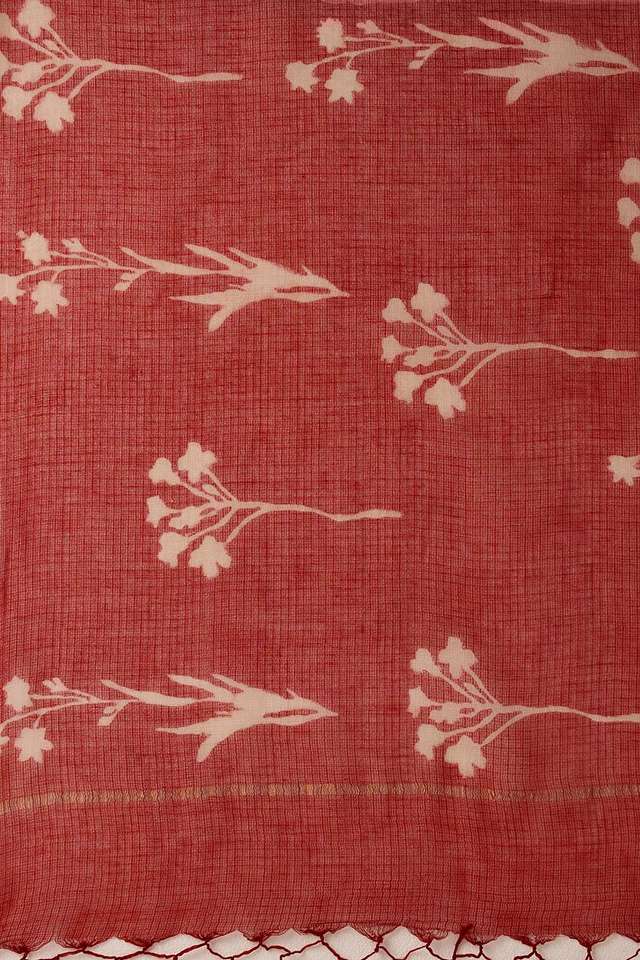 Red Pure Cotton Embroidered Kurta Set thumbnail image number null