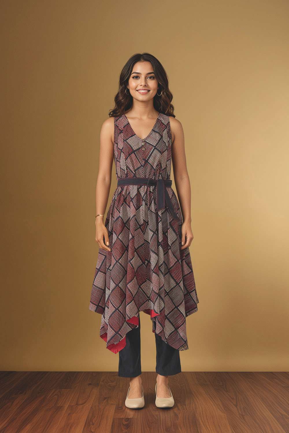 Black Bagru Block Printed Pure Cotton Kurta image number null