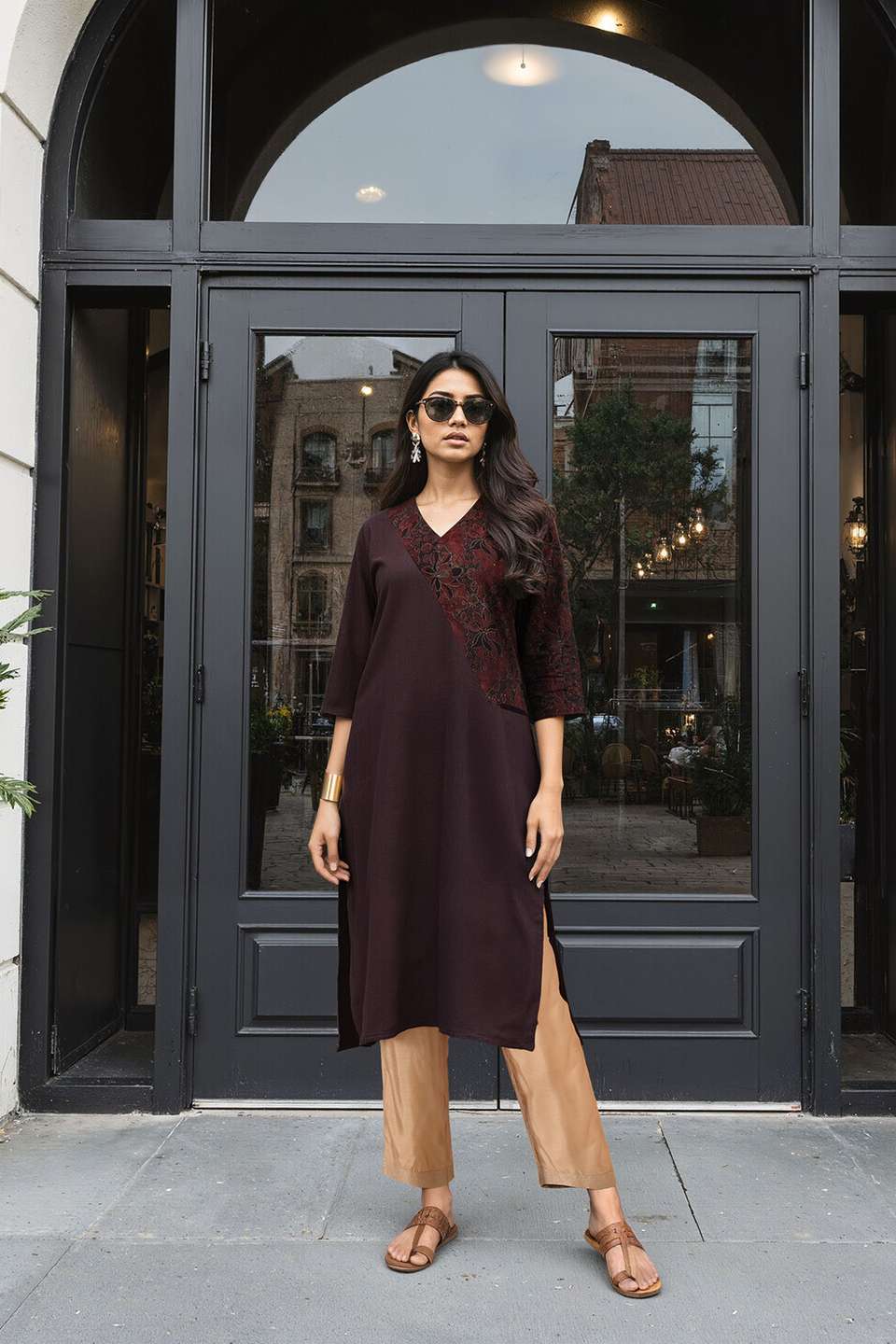 Black Pure Cotton Ajrakh Kurta