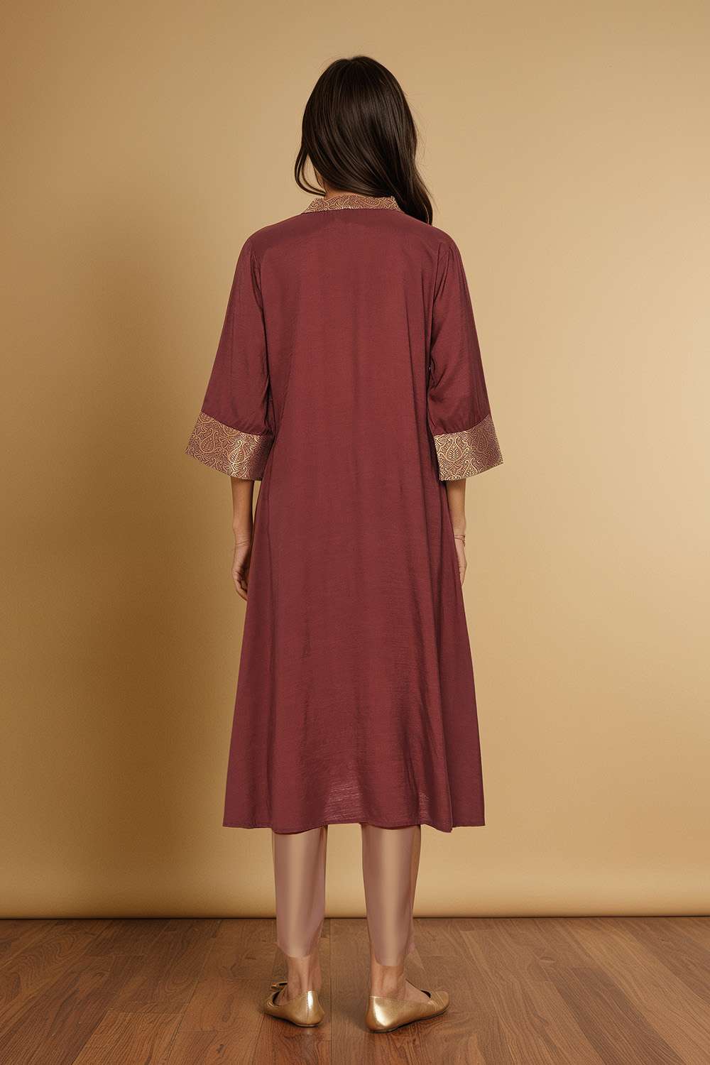 Brown Viscose Sequin Kurta image number null