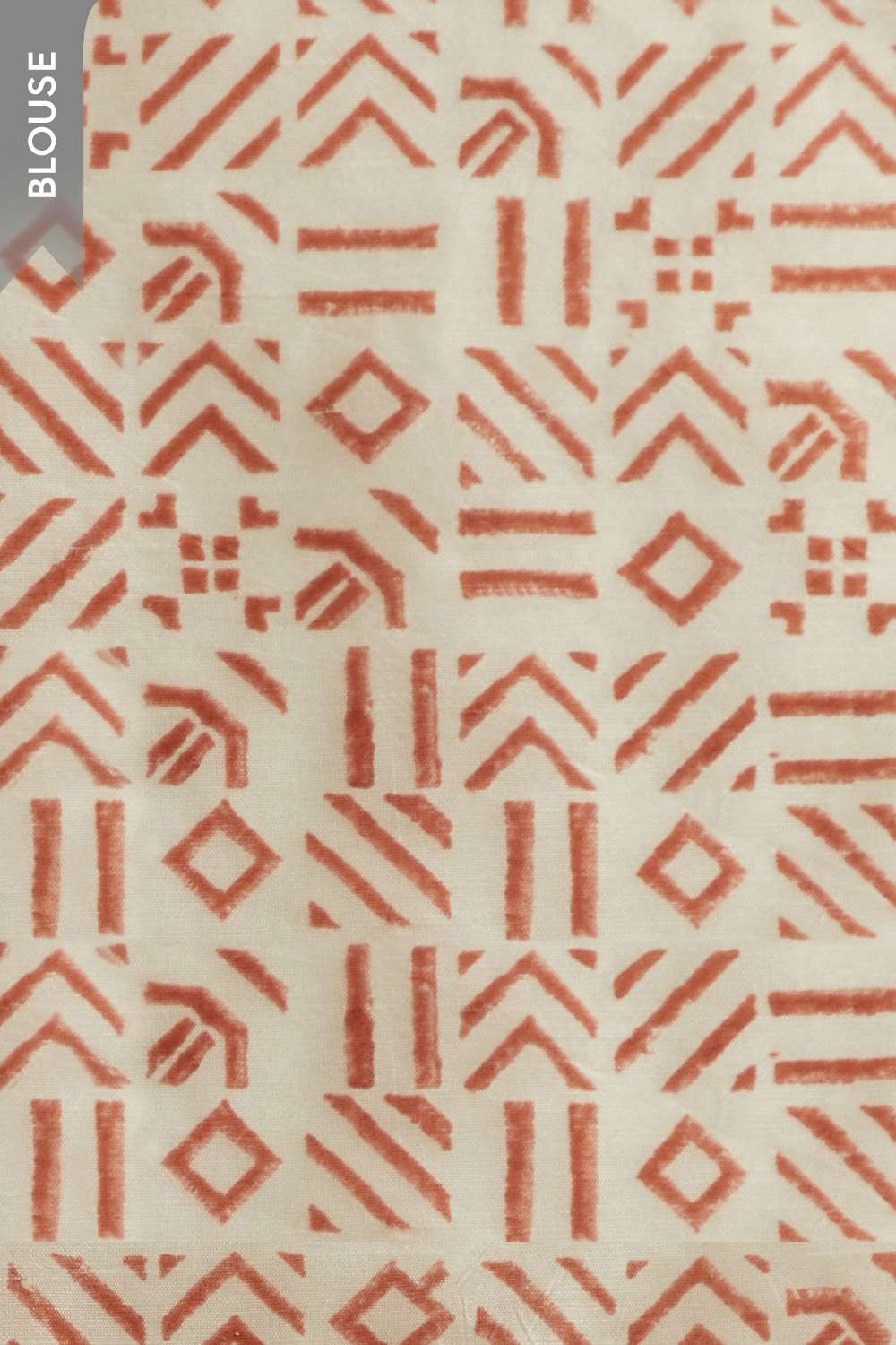 White Block Printed Viscose Luxe Rajasthan Saree image number null