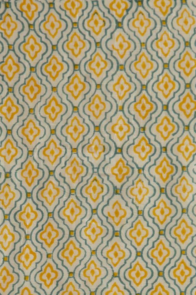 Green Block Printed Viscose Luxe Rajasthan Saree thumbnail image number null