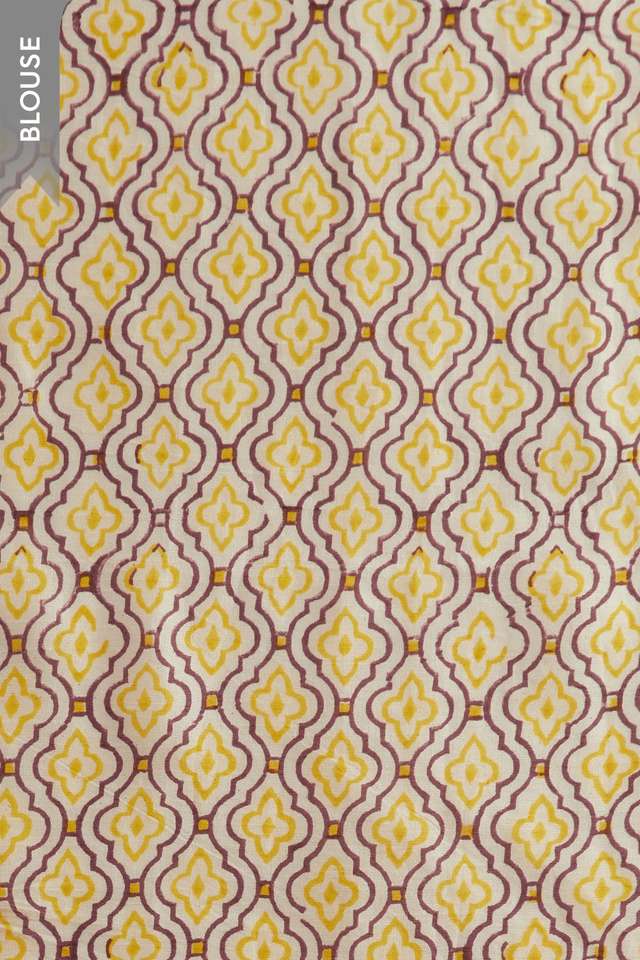 Violet Block Printed Viscose Luxe Rajasthan Saree thumbnail image number null