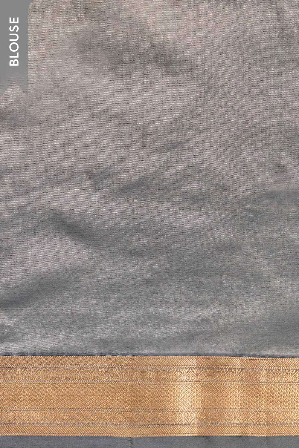 Light Blue Woven Kanjivaram Inspired Design Silk Viscose Saree image number null