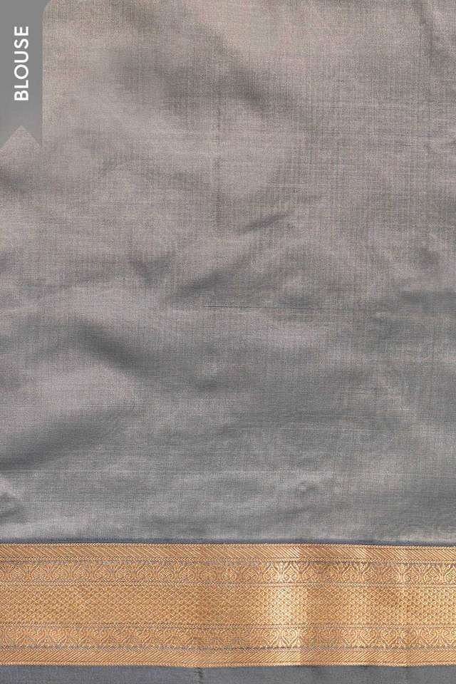 Light Blue Woven Kanjivaram Inspired Design Silk Viscose Saree thumbnail image number null