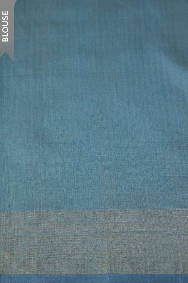 Grey Bhagalpur Woven Pure Silk Saree thumbnail image number null