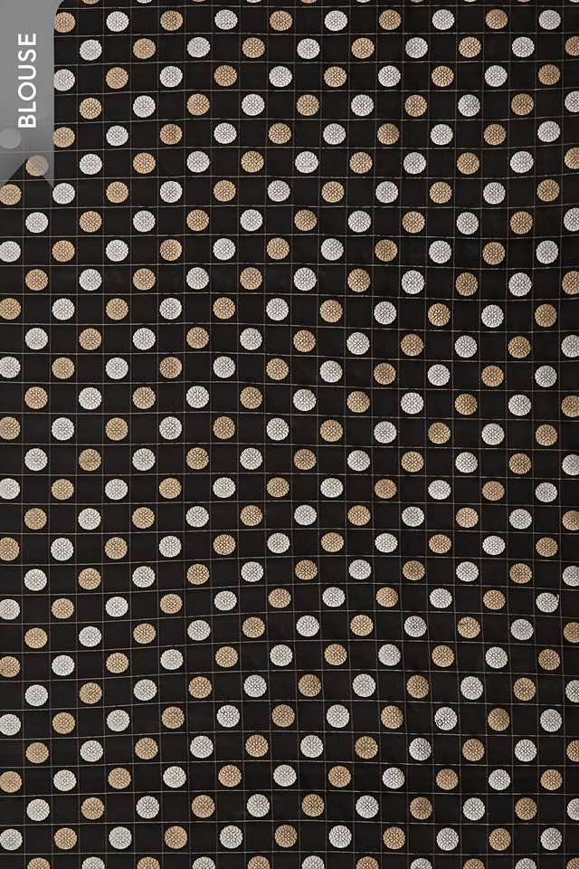 Black Pure Silk Kadwa Banarasi Saree thumbnail image number null