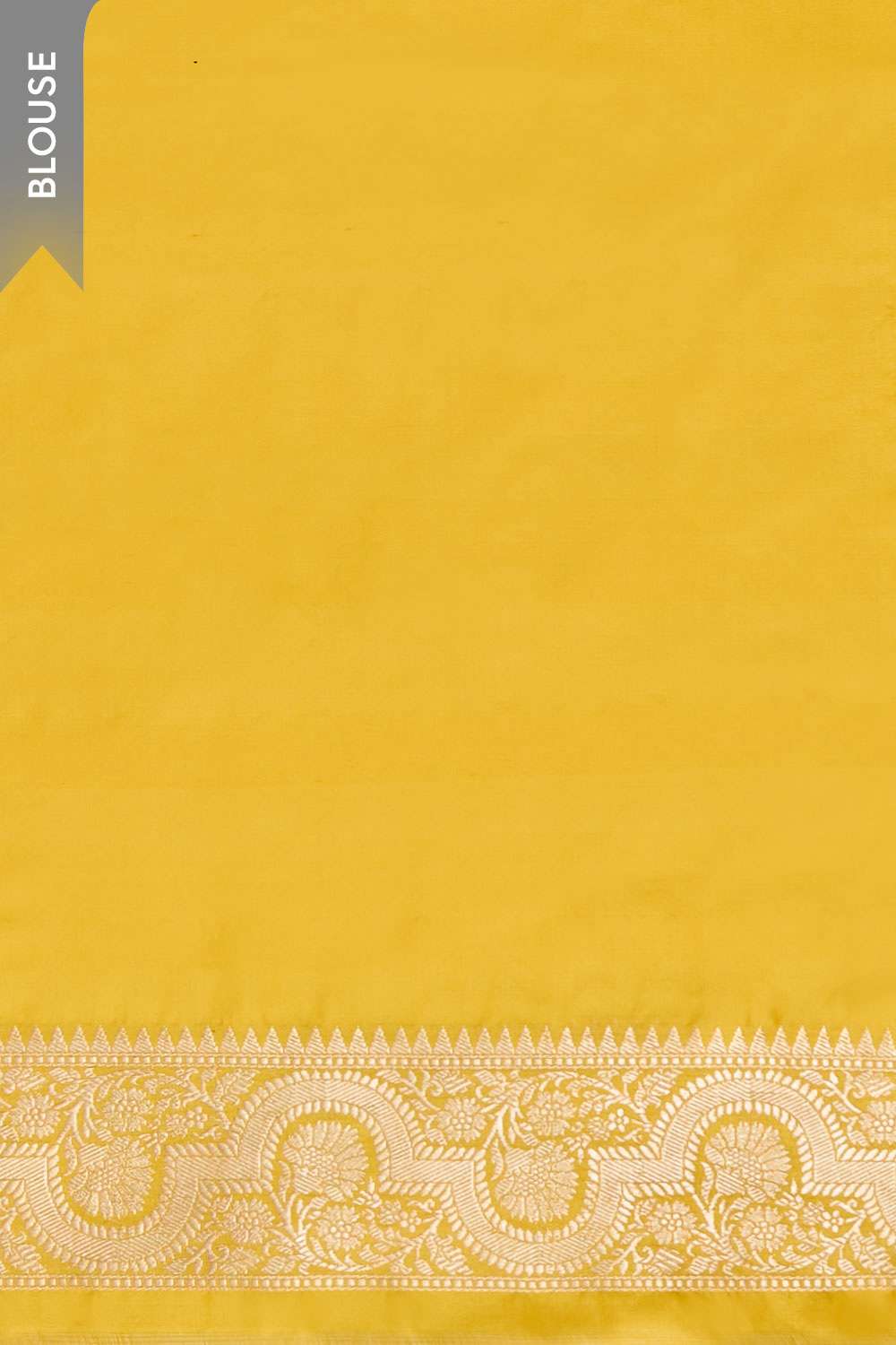 Yellow Pure Silk Kadwa Banarasi Saree image number null