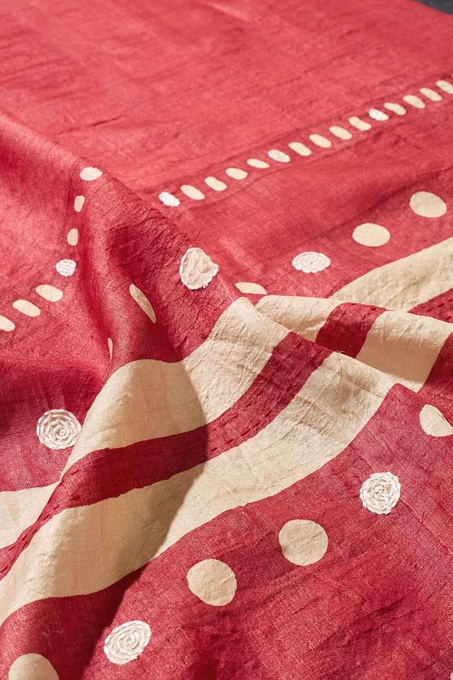 Black Chattisgarh Pure Tussar Silk Hand Painted Saree thumbnail image number null
