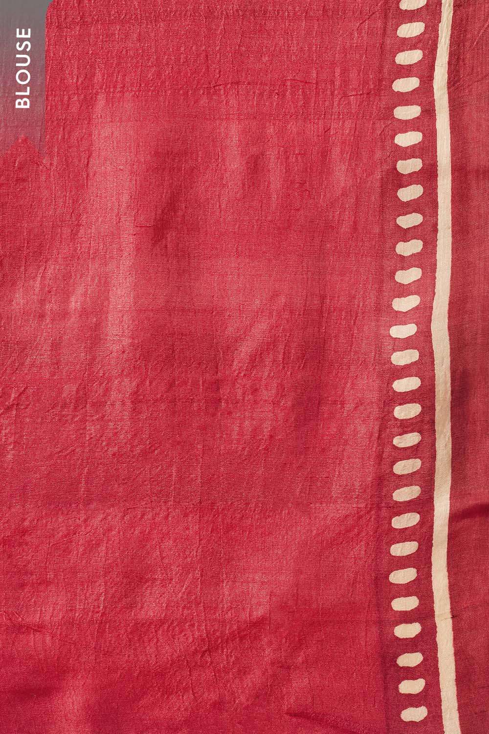 Black Chattisgarh Pure Tussar Silk Hand Painted Saree image number null