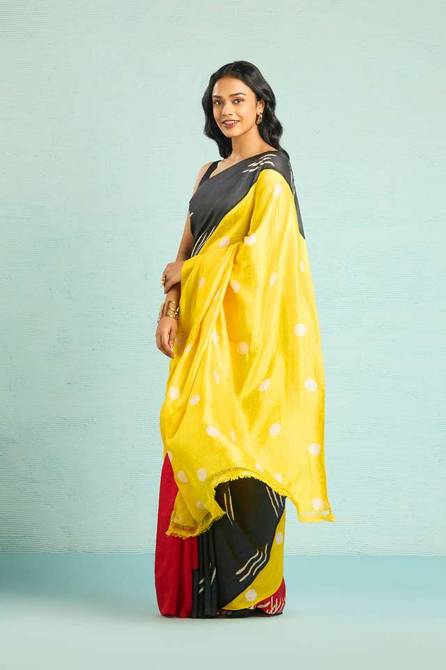 Multicoloured Chattisgarh Pure Silk Hand Painted Saree thumbnail image number null