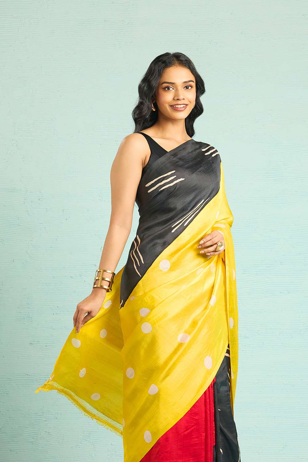 Multicoloured Chattisgarh Pure Silk Hand Painted Saree image number null
