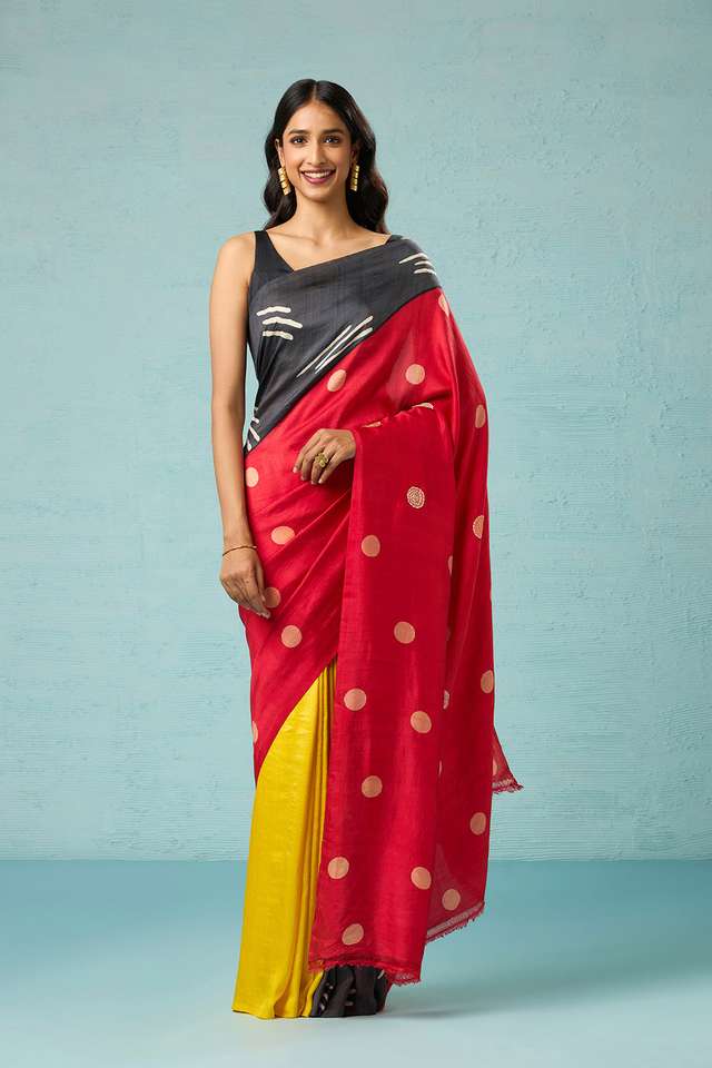 Multicoloured Chattisgarh Pure Silk Hand Painted Saree thumbnail image number null