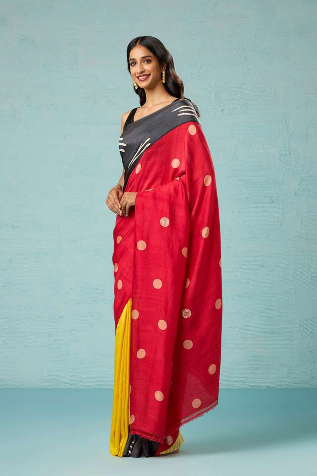 Multicoloured Chattisgarh Pure Silk Hand Painted Saree thumbnail image number null