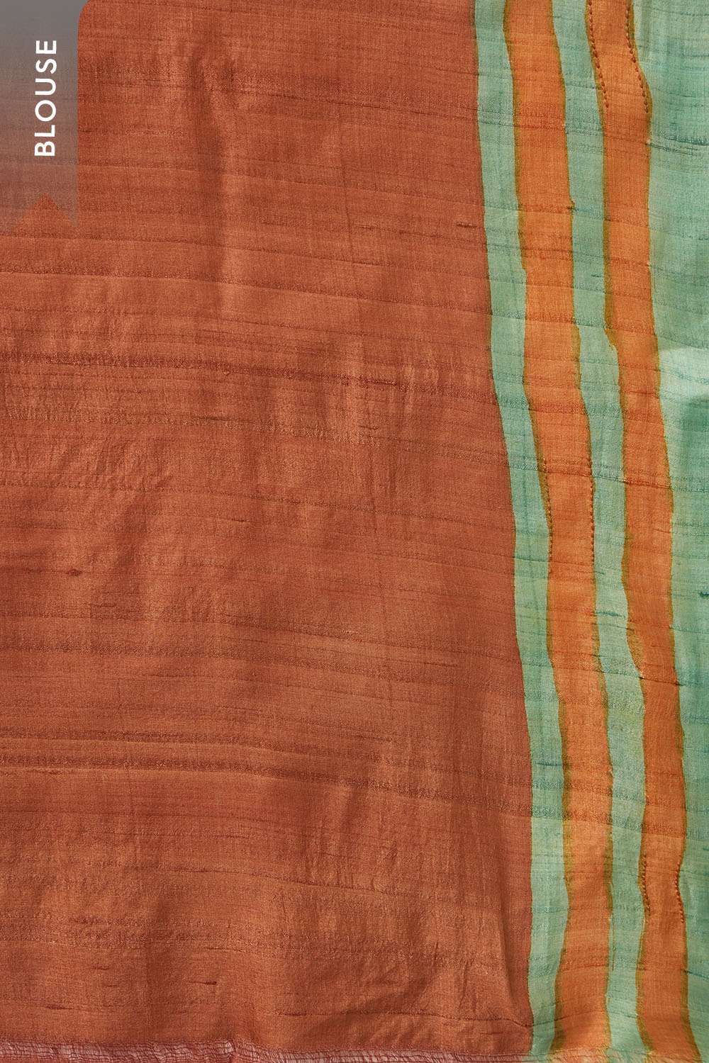 Orange Chattisgarh Pure Tussar Silk Hand Painted Saree image number null