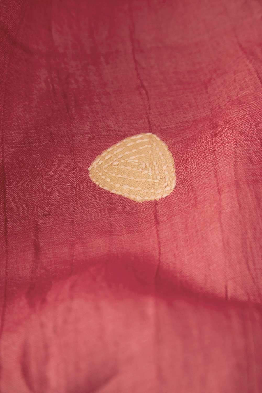 Pink Chattisgarh Pure Tussar Silk Hand Painted Saree image number null