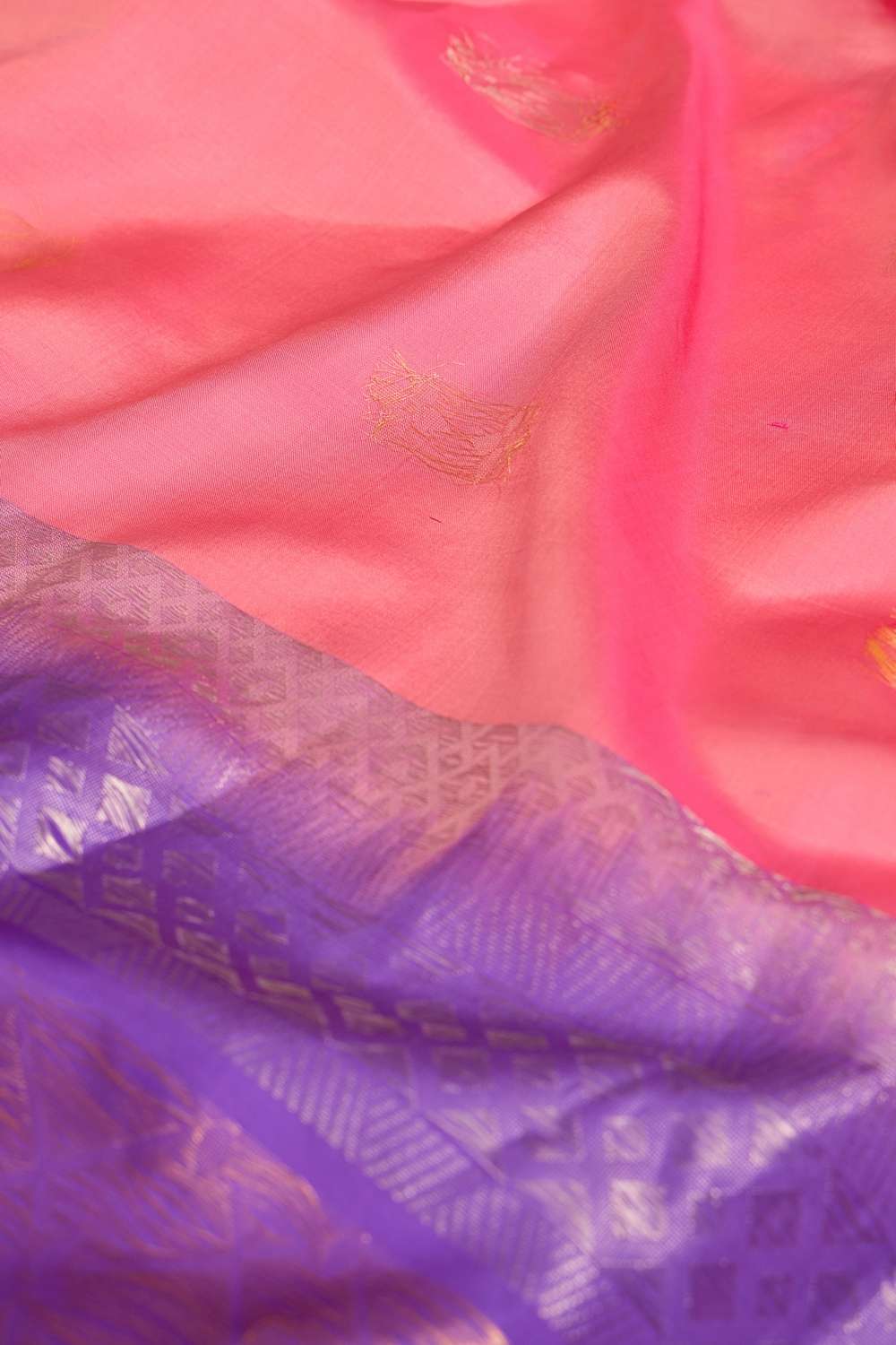 Light Pink Woven Soft Pure Silk Saree image number null