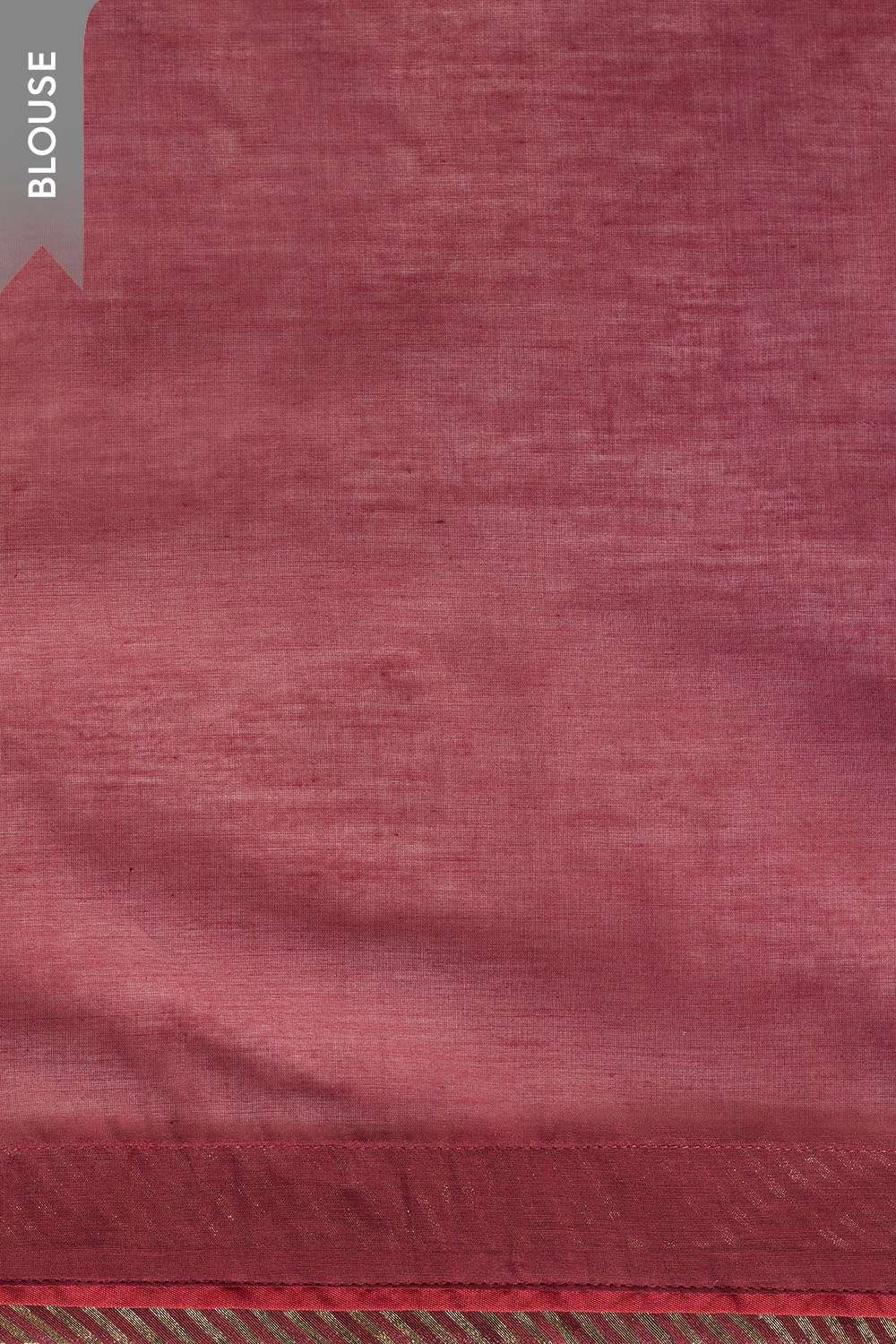 Dark Red Embroidered Pure Silk Cotton Saree image number null