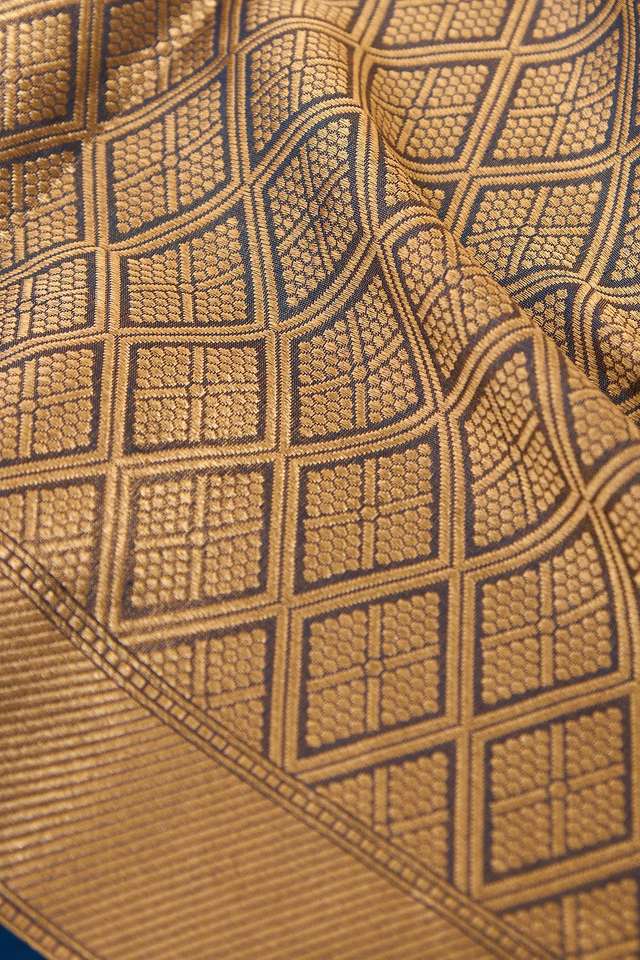 Blue Pure Silk Tissue Brocade Banarasi Saree thumbnail image number null
